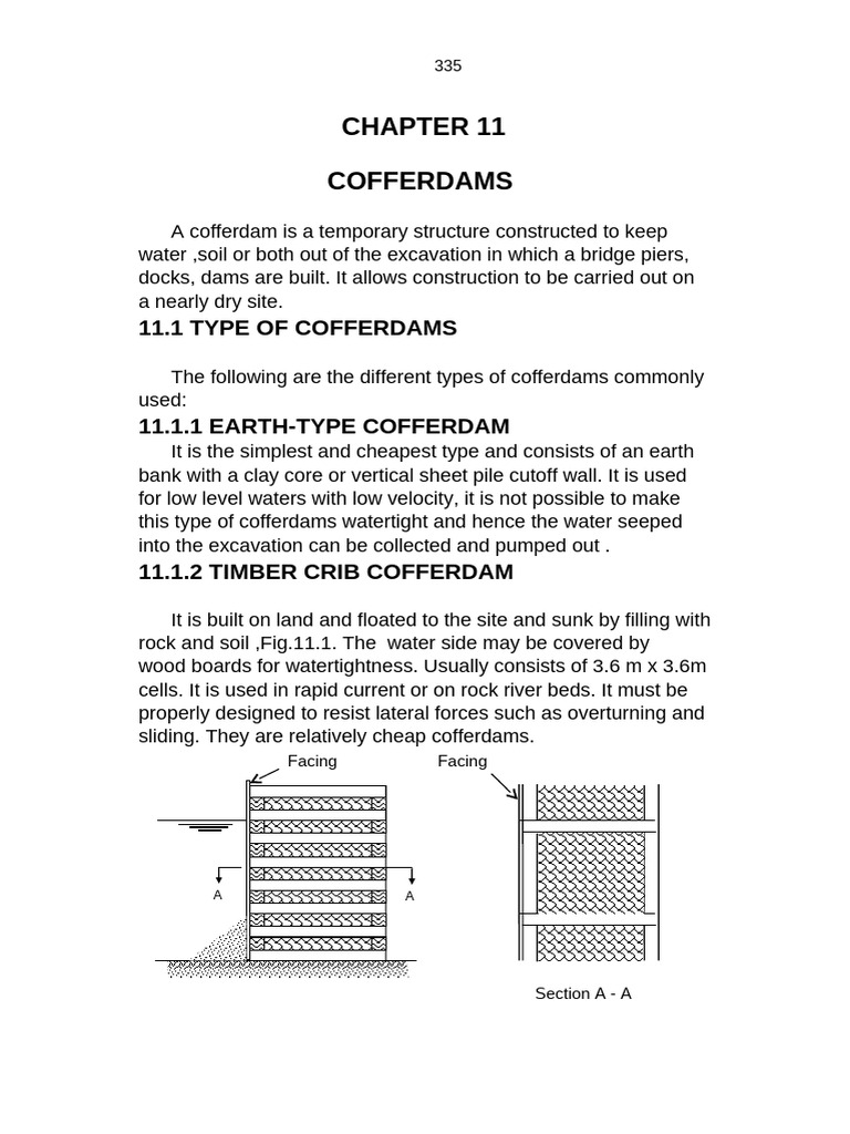 Types and Design of Cofferdams | PDF | Deep Foundation | Soil Mechanics