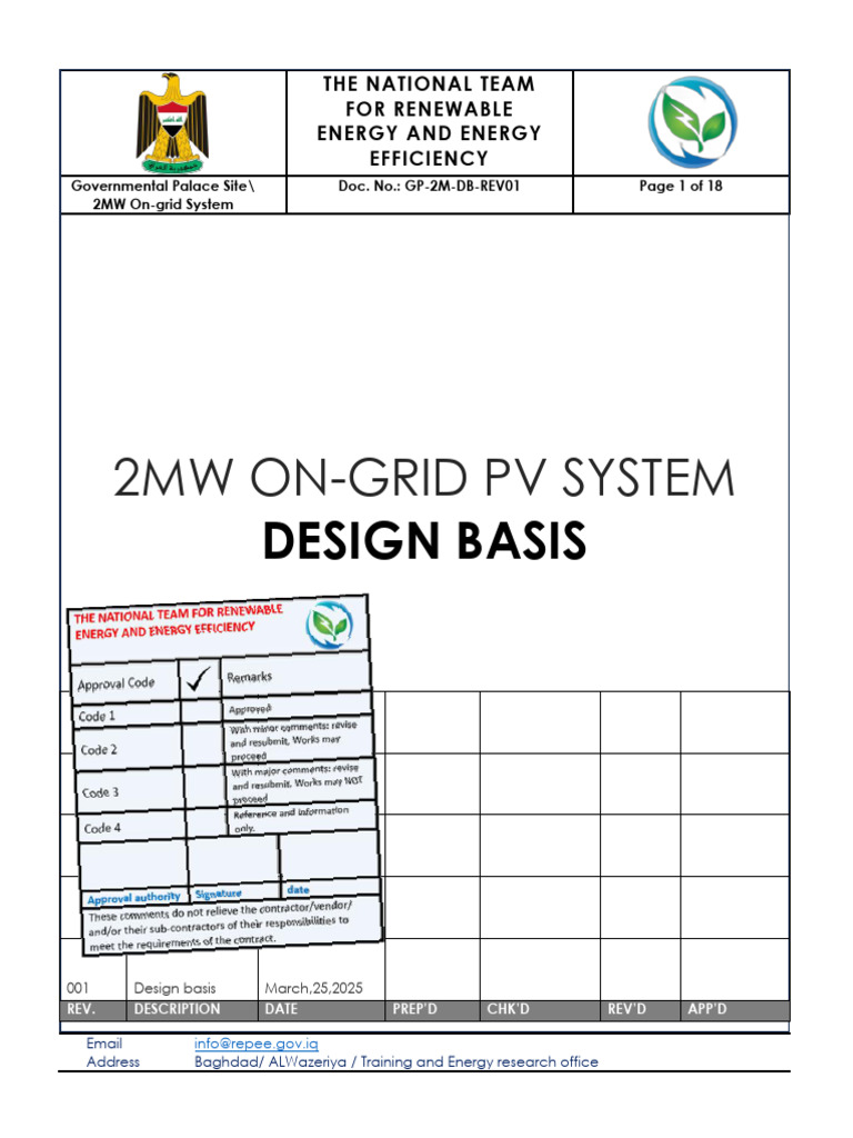 2MW On-Grid PV System Design Overview | PDF | Photovoltaics ...