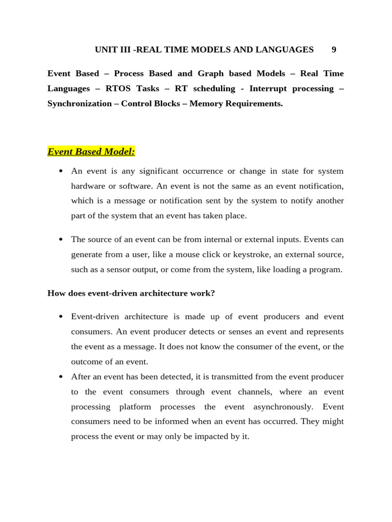 Real-Time Models and Languages Overview | PDF | Process (Computing ...