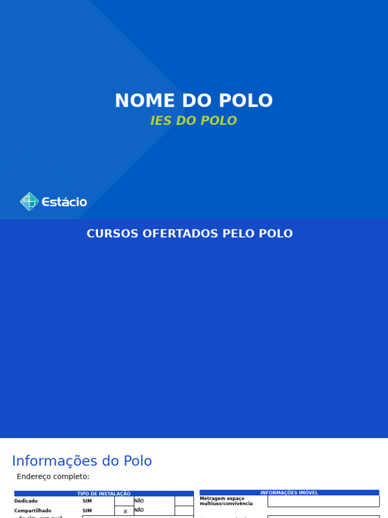 Book digital_Polo Estácio_(inserir nome do polo) - REV 01 (2) | PDF ...