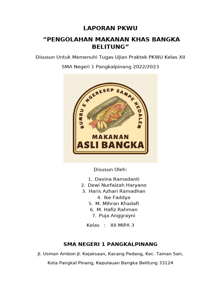 Laporan Uprak Pkwu | PDF
