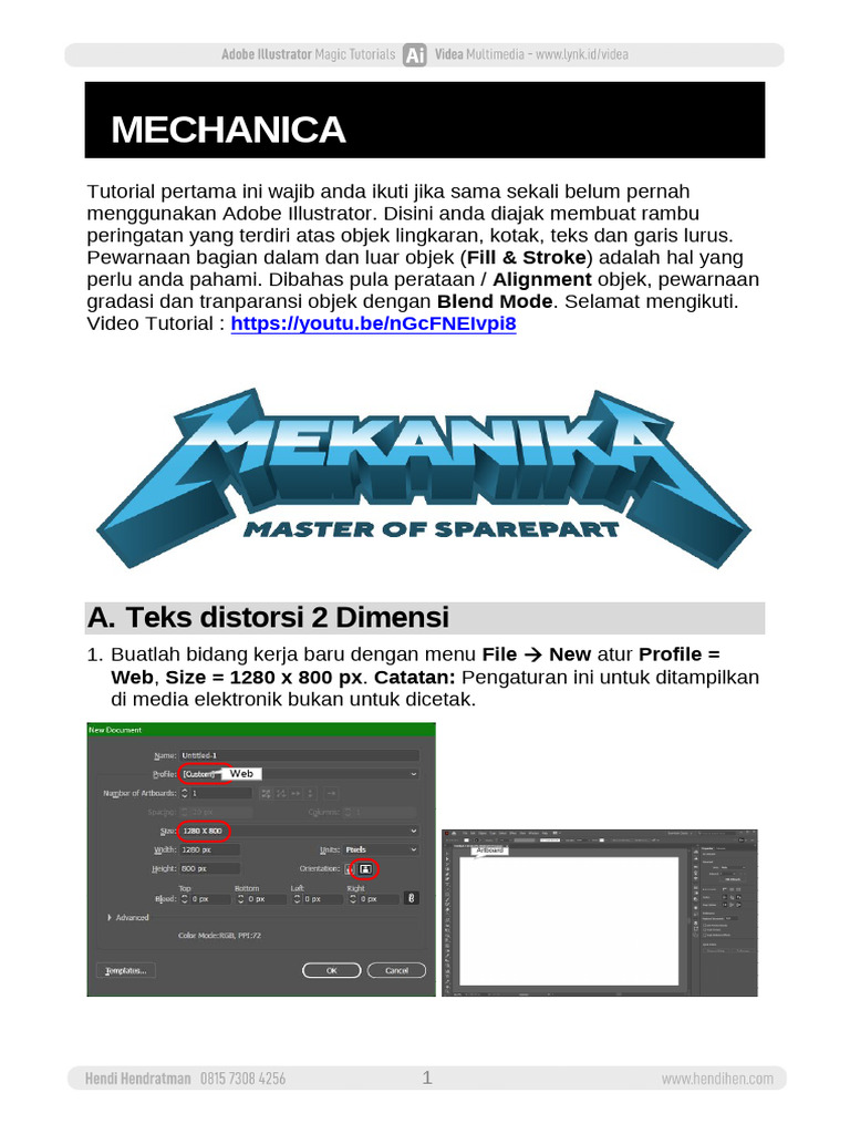 Tutorial Dasar Adobe Illustrator | PDF
