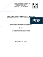 1999 Children With Special Needs Implementation Report