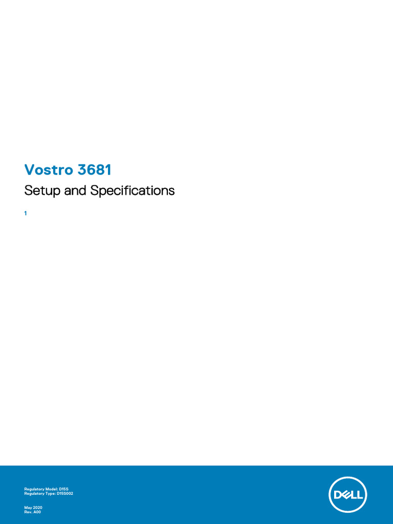 Dell Vostro 3681 Setup Guide | PDF | Bios | Booting