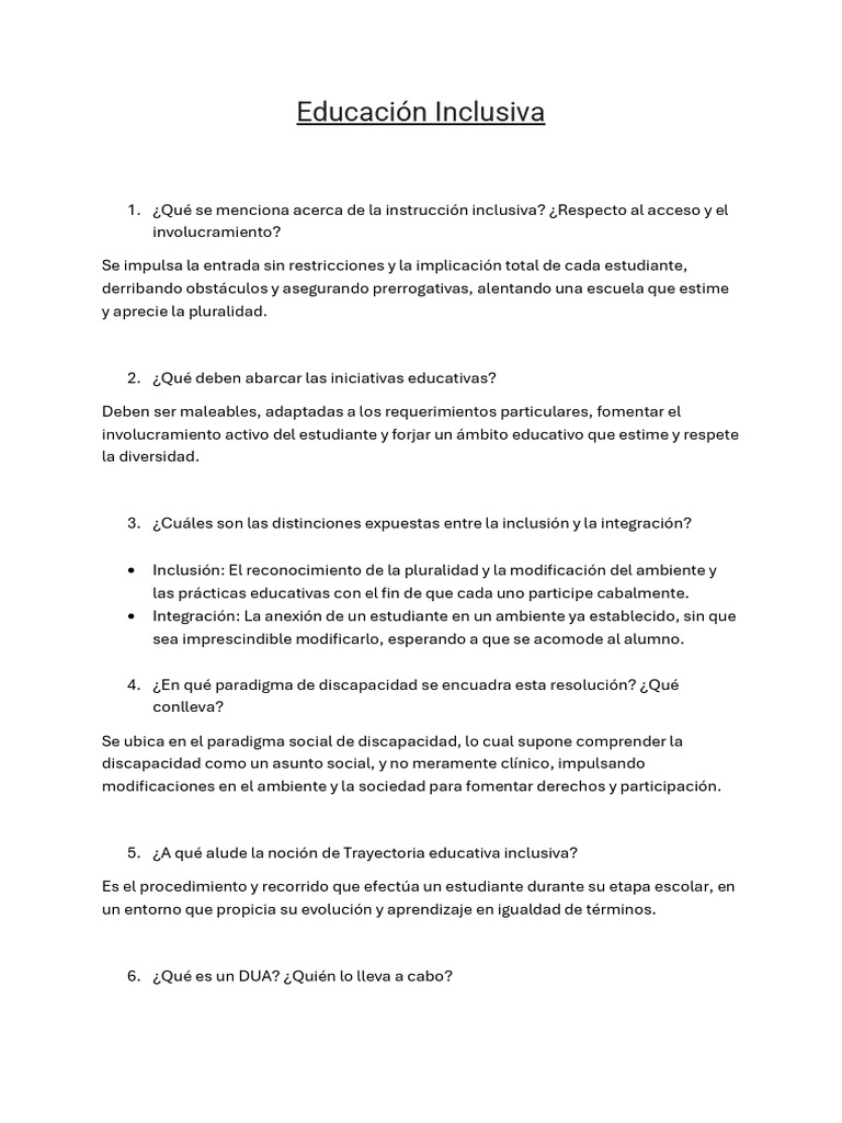 Educación Inclusiva y Diversidad | PDF | Inclusión (Educación) | Invalidez