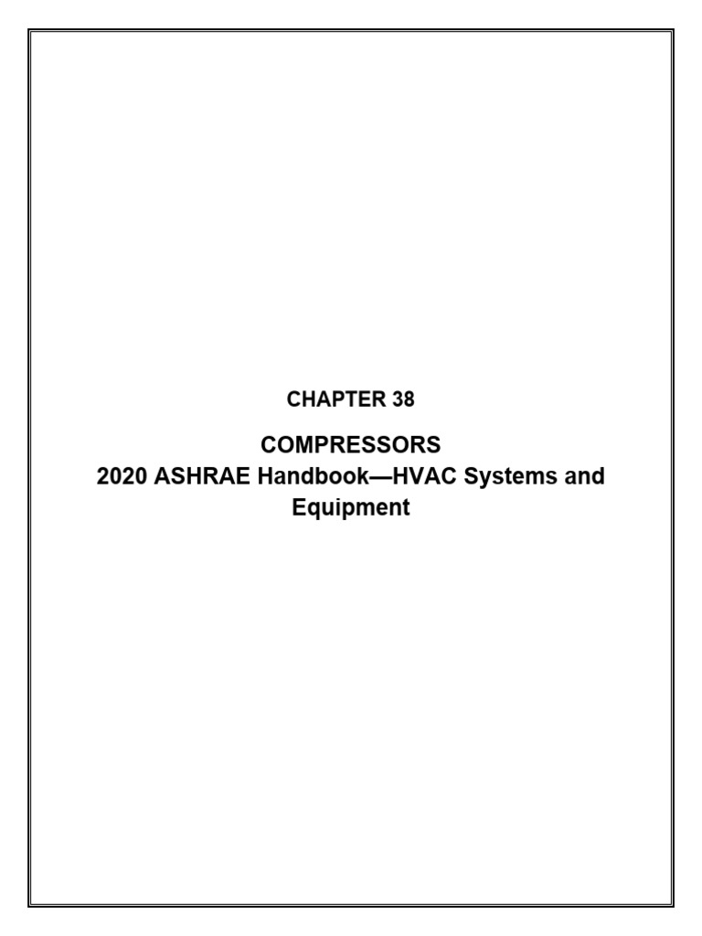 Compressors 2020 ASHRAE Handbook-HVAC Systems and Equipment | PDF ...