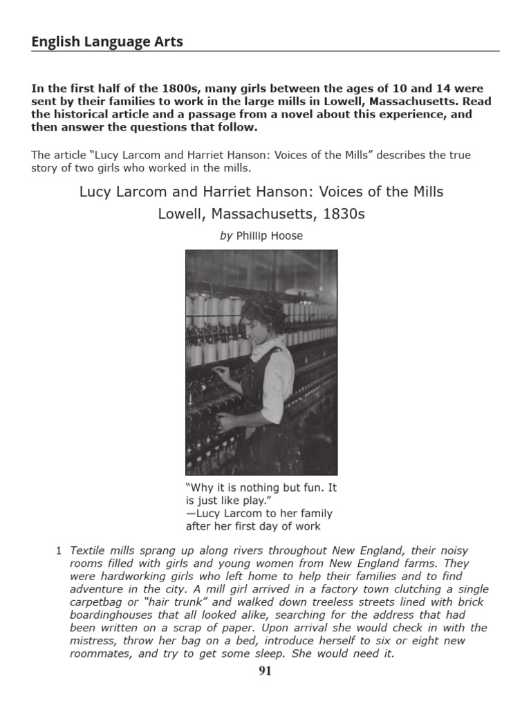 Mill Girls' Struggles in Lowell, MA | PDF
