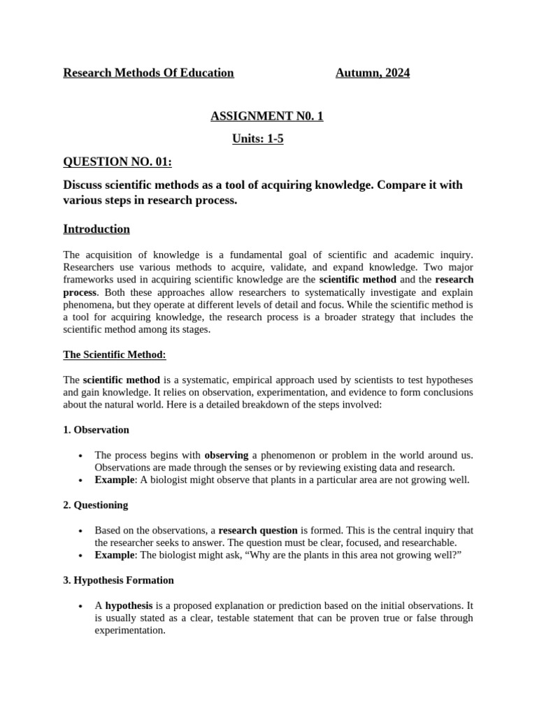 Scientific Methods in Educational Research | PDF | Scientific Method ...