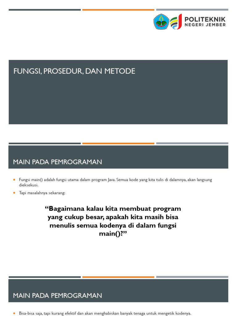 Fungsi dan Prosedur dalam Java | PDF