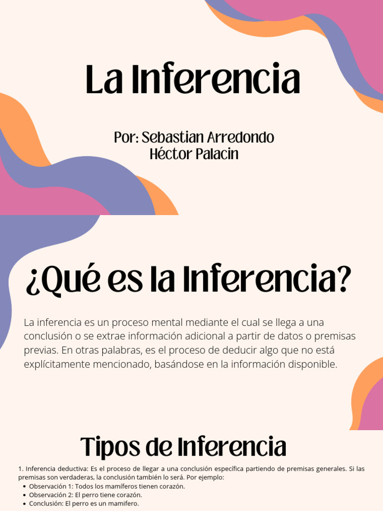 Tipos y Características de la Inferencia | PDF | Inferencia ...