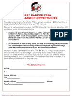 TP PTSA Scholarship App 2012