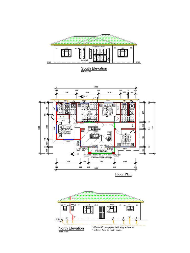 Detailed Floor Plan and Elevations | PDF | Building Materials