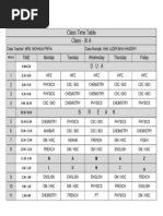 Primary Teacher Wise Time Table | PDF