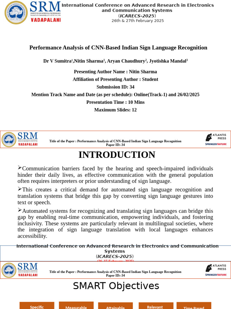 CNN Performance in Indian Sign Language Recognition | PDF | Computing ...
