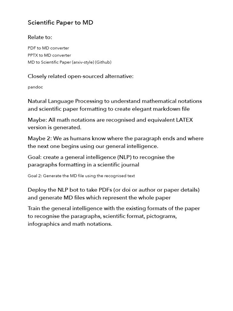 Scientific Paper To MD | PDF