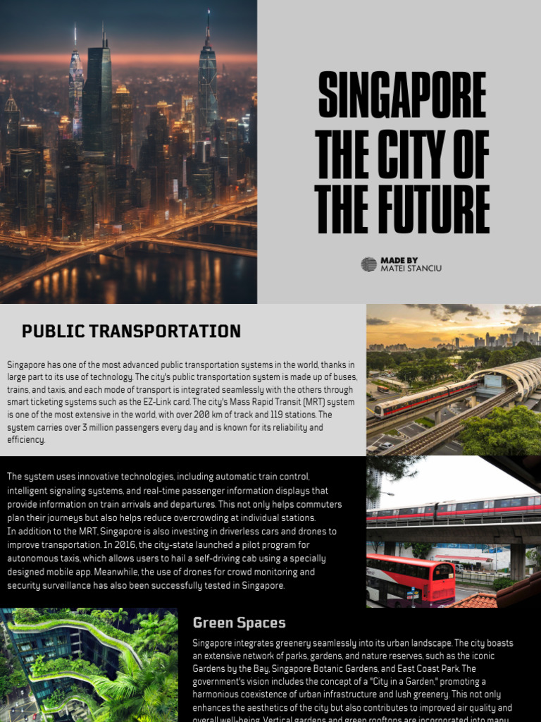 Singapore: A Model for Urban Innovation | PDF | Public Transport ...