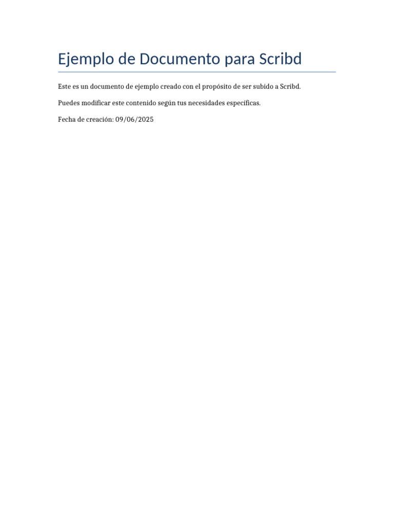 Documento Ejemplo Scribd | PDF