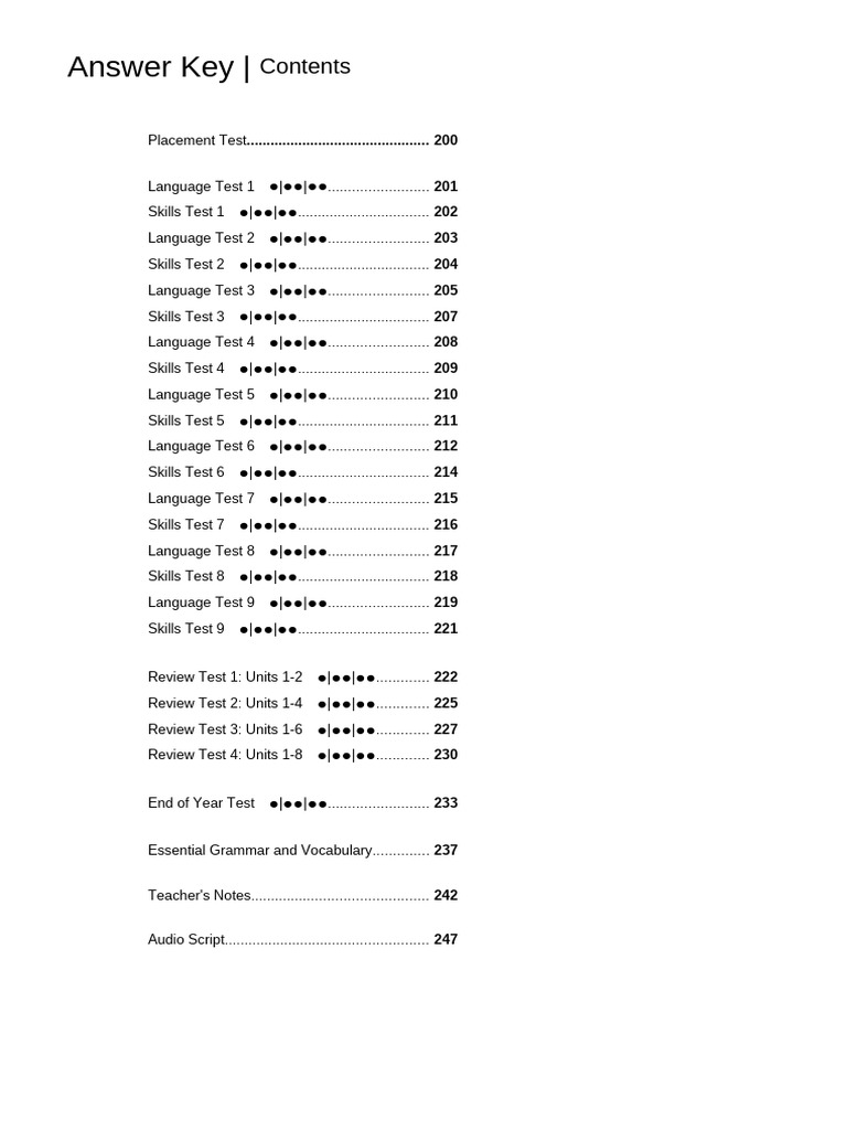 Real World 2 Answer Key Overview | PDF | Verb | Adverb