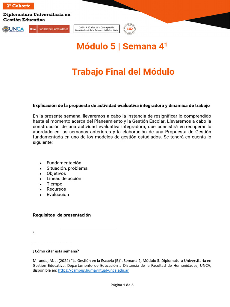 Módulo 5 - Semana 4 Trabajo Final Del Módulo | PDF | Teoría | Cognición