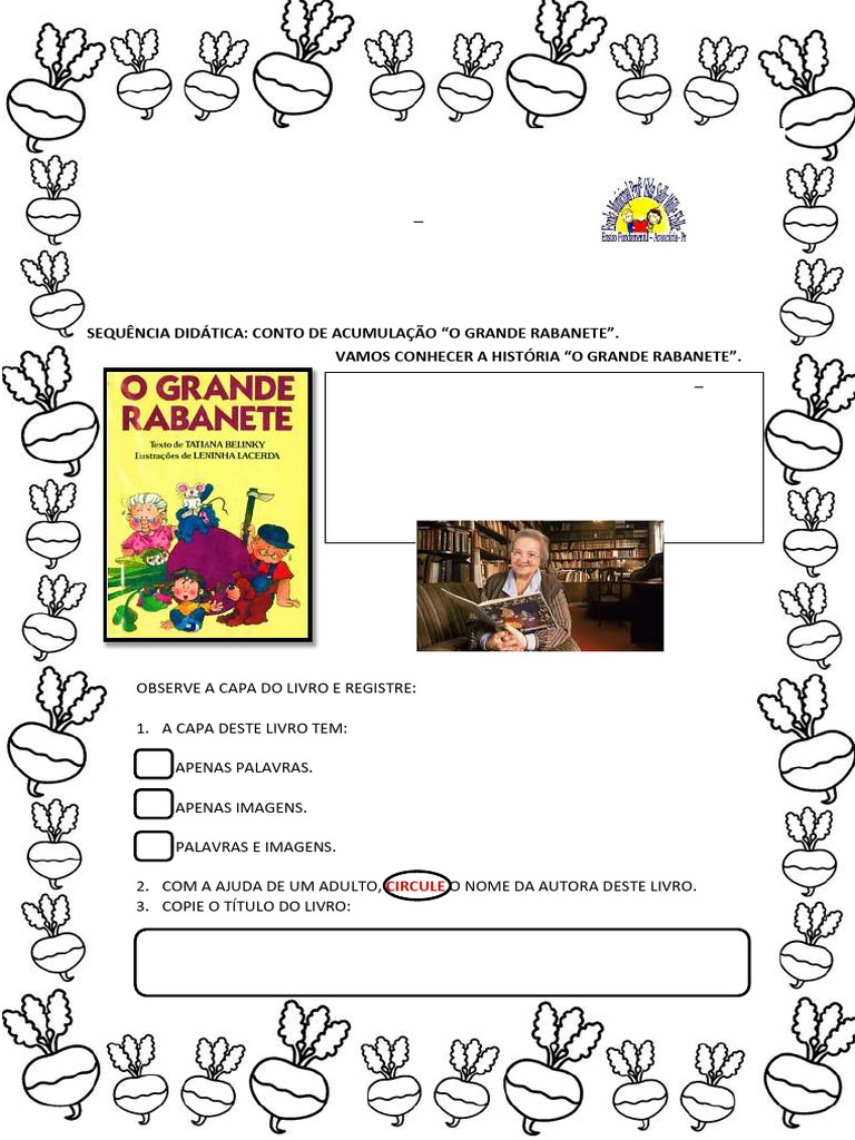 Atividades sobre "O Grande Rabanete" | PDF | Legumes