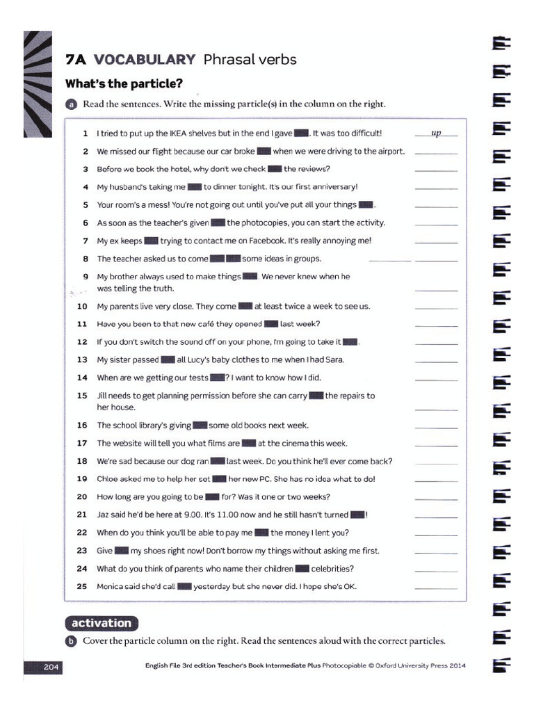 EF3 Plus 7A Vocabulary | PDF