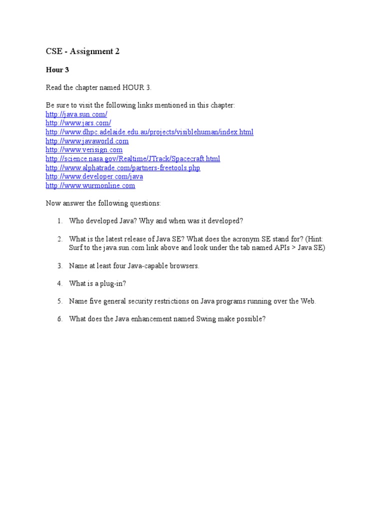 CSE Assignment 222 | PDF