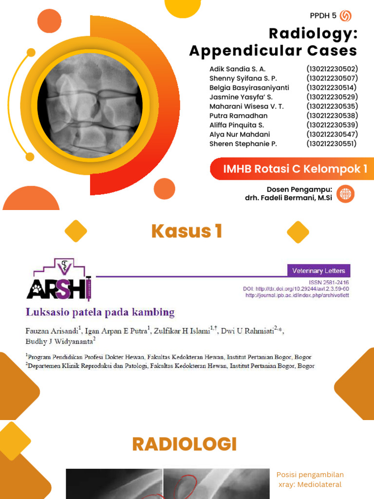 Kasus Radiologi Patella dan Kesehatan Kuda | PDF