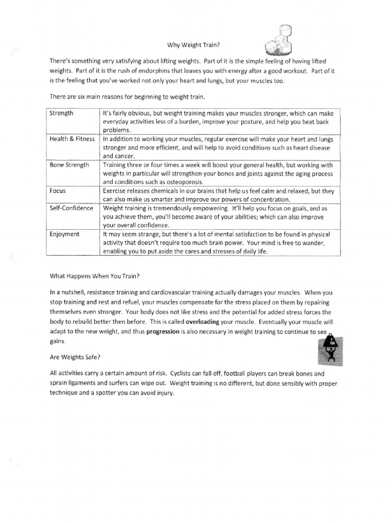 Why Weight Train | PDF