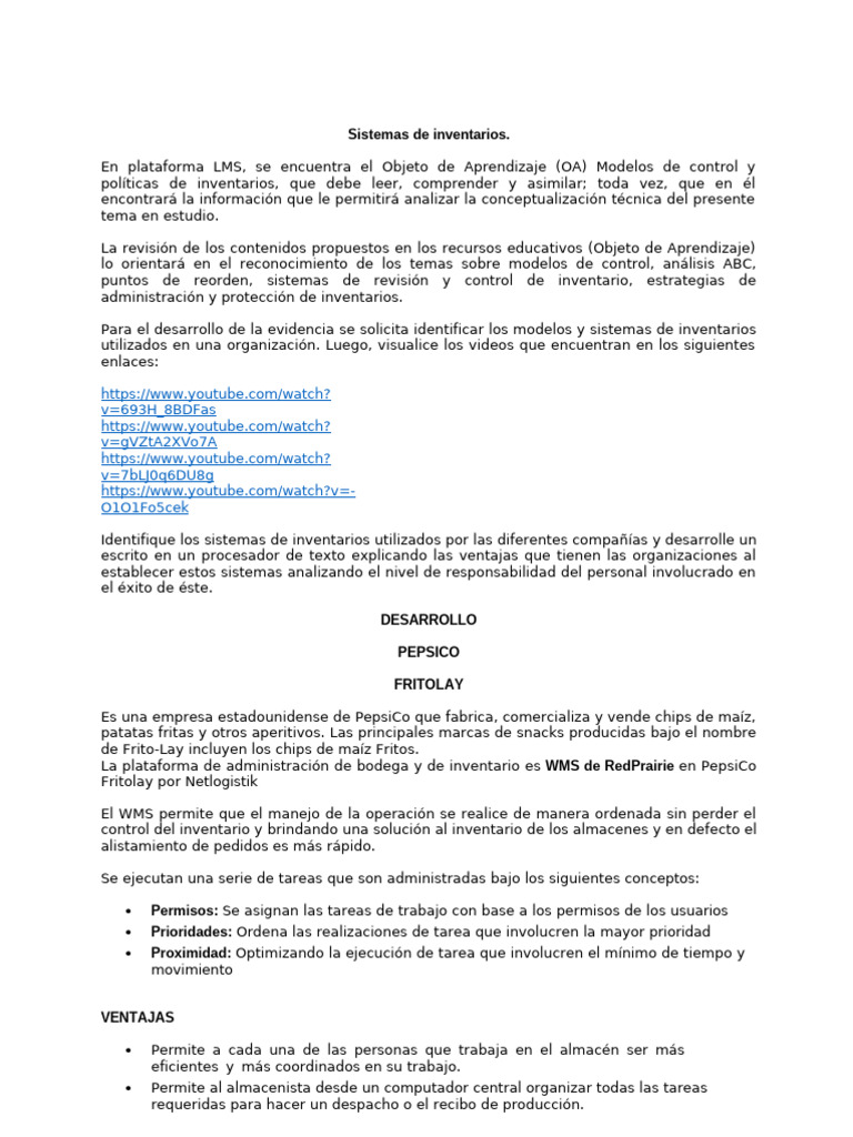 Modelos y Sistemas de Inventarios | PDF | Logística | Business