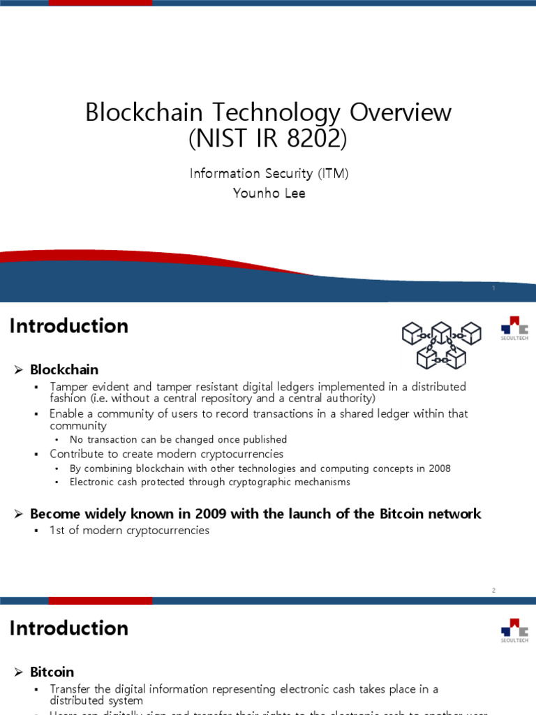 Blockchain NISTIR8202 | PDF | Public Key Cryptography | Key (Cryptography)