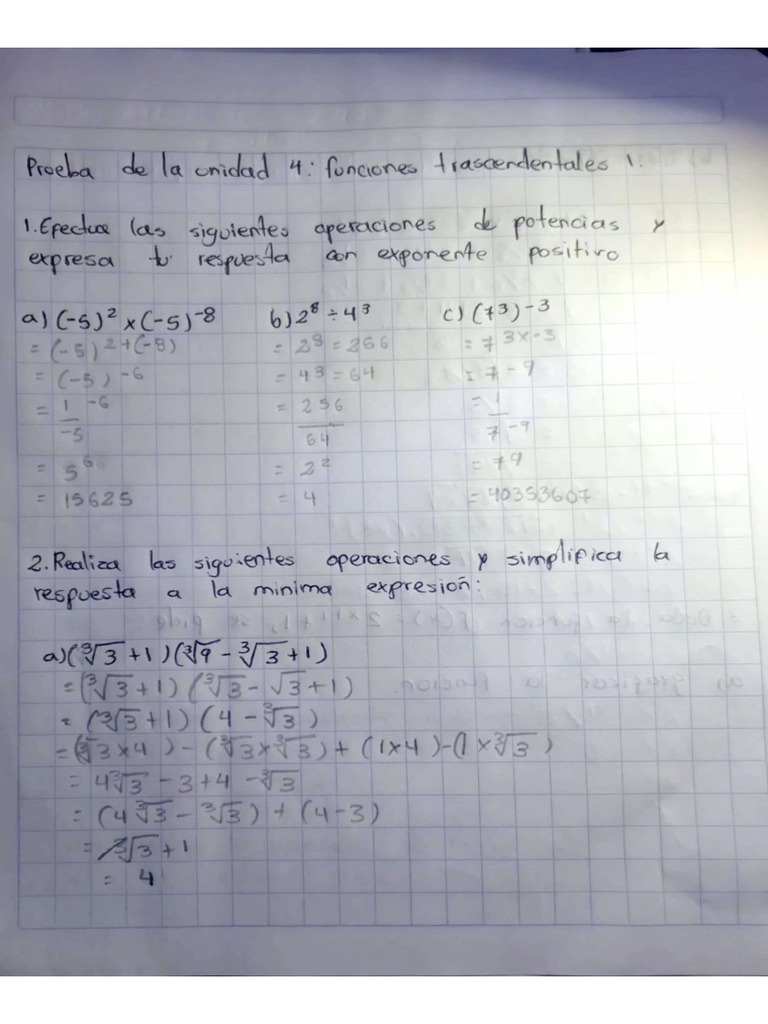 Prueba de Unidad 4 | PDF
