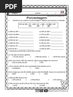 Atividade de Matematica Porcentagem 4 Ou 5 Ano | PDF