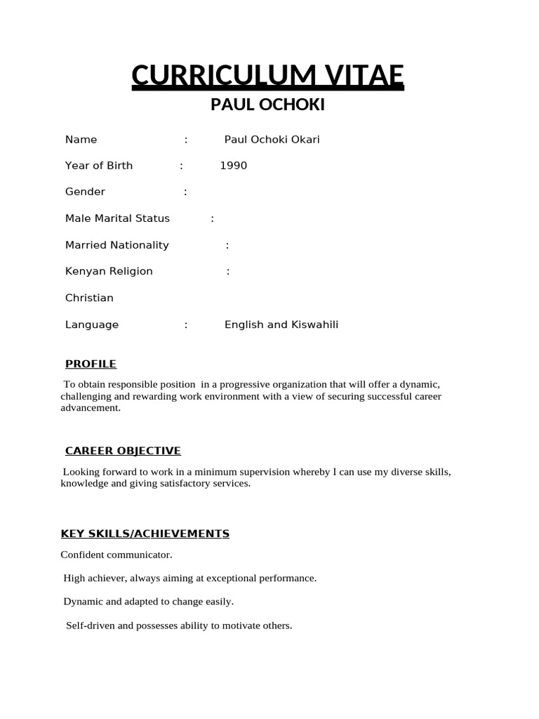 CV Update | PDF