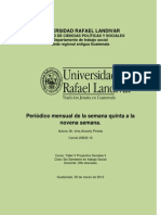 periódico mensual de la quinta semana a la novena semana