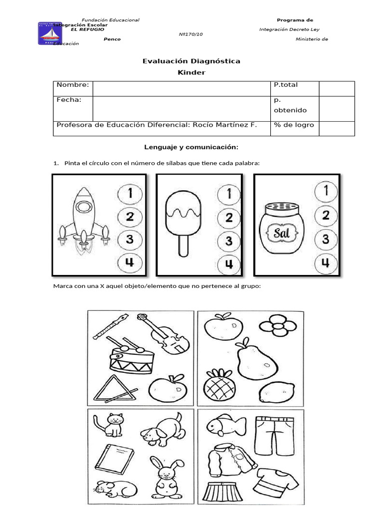 Evaluación Diagnóstica Kinder 2023 | PDF | Educación de la primera infancia