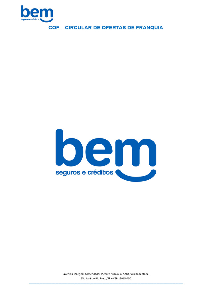 Bem 2024 Versaì o Jan Cof | PDF | Franchising | Seguro