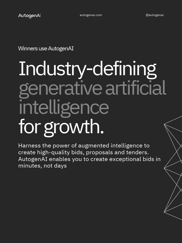 AutogenAI: Revolutionizing Bid Management | PDF | Artificial ...