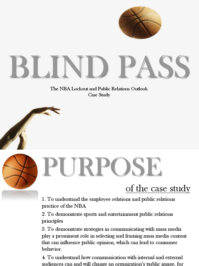 Powerpoint BlindPass NBA Lockout Case Study PDF National
