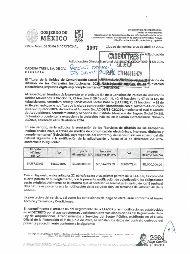 3097 - Cadena Tres | PDF