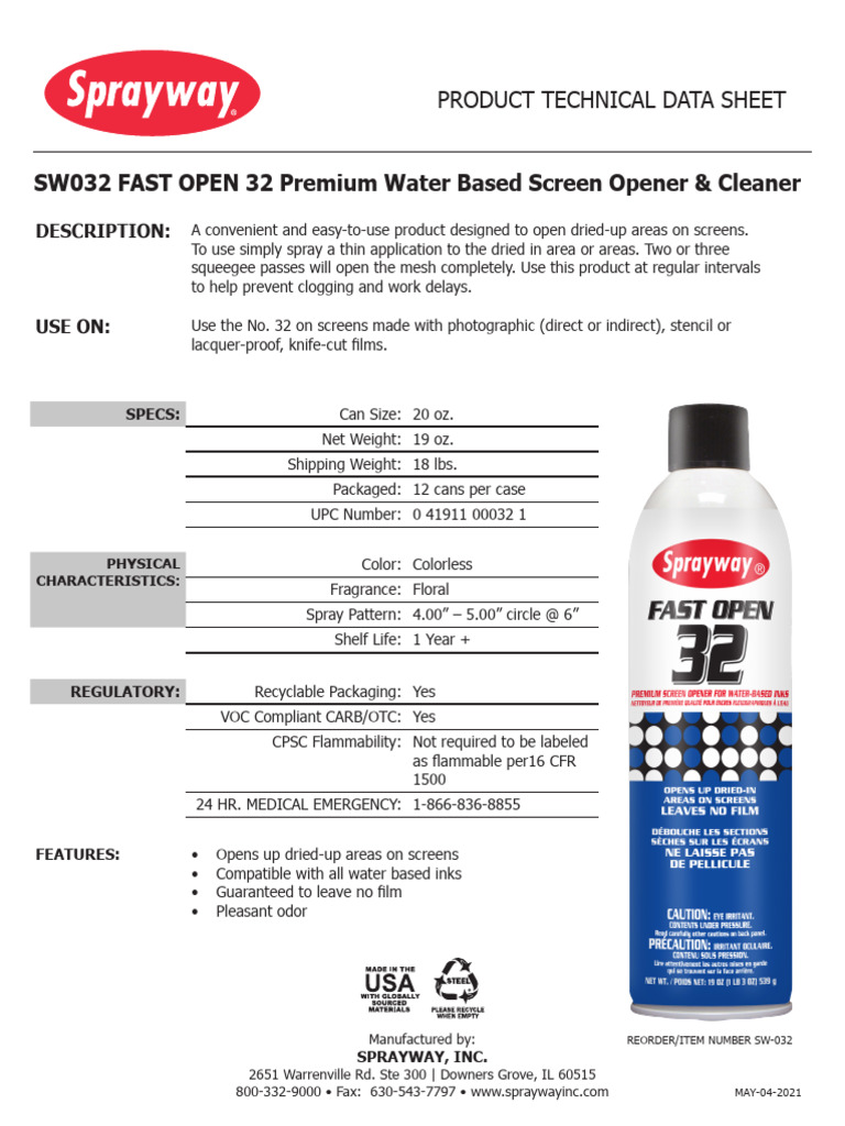 sw032 Techsheet | PDF
