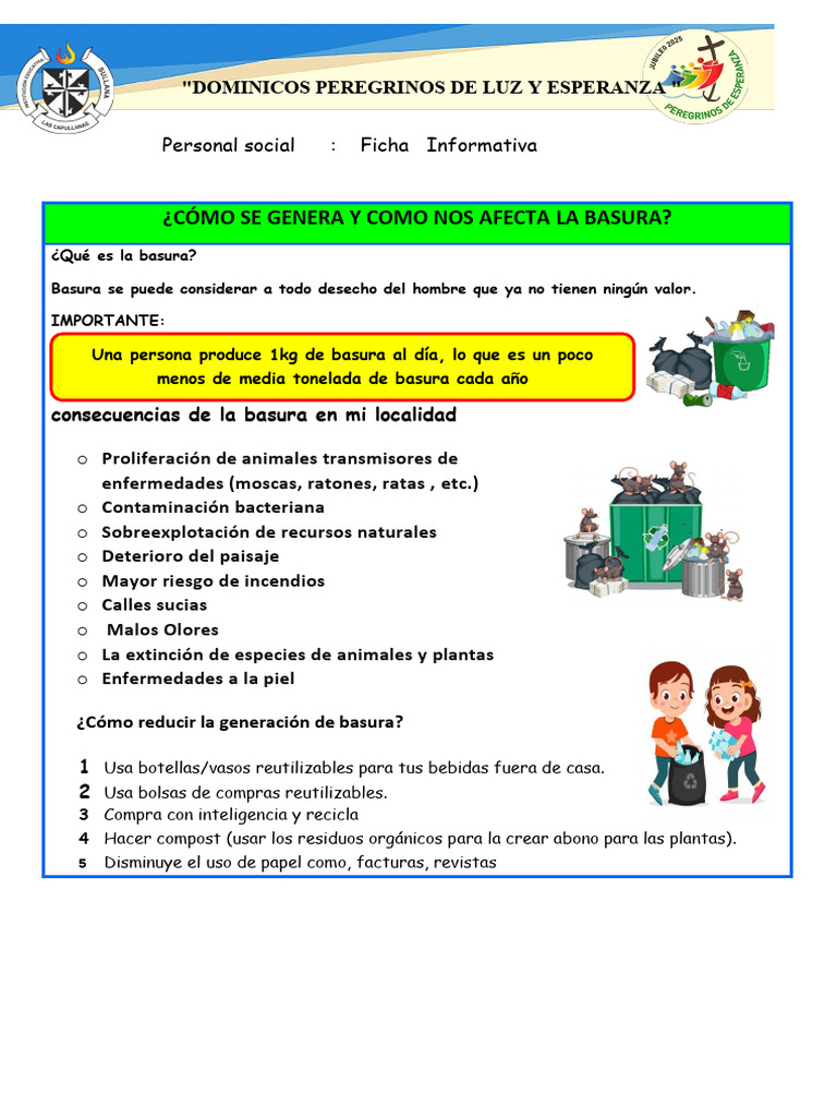 Causas y Efectos de la Basura | PDF | Residuos | Entorno natural