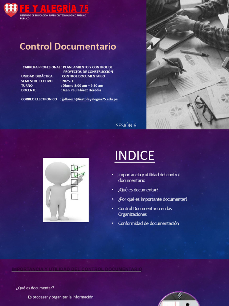 Control Documentario - Sesion 6 | PDF | Informática