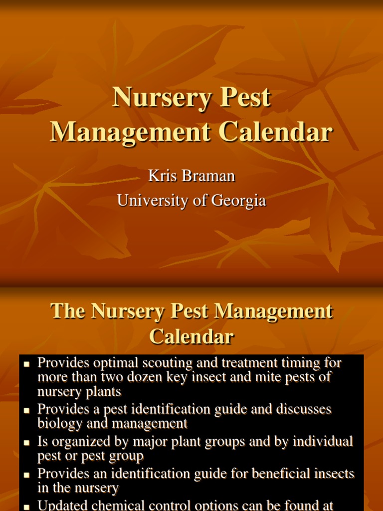Nursery Pest Management Guide | PDF | Wasp | Insects
