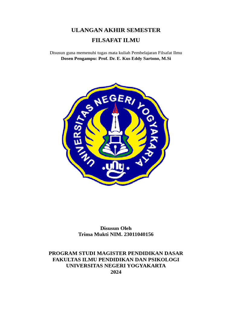 Trima Mukti - 23011040156 - Uasfi | PDF