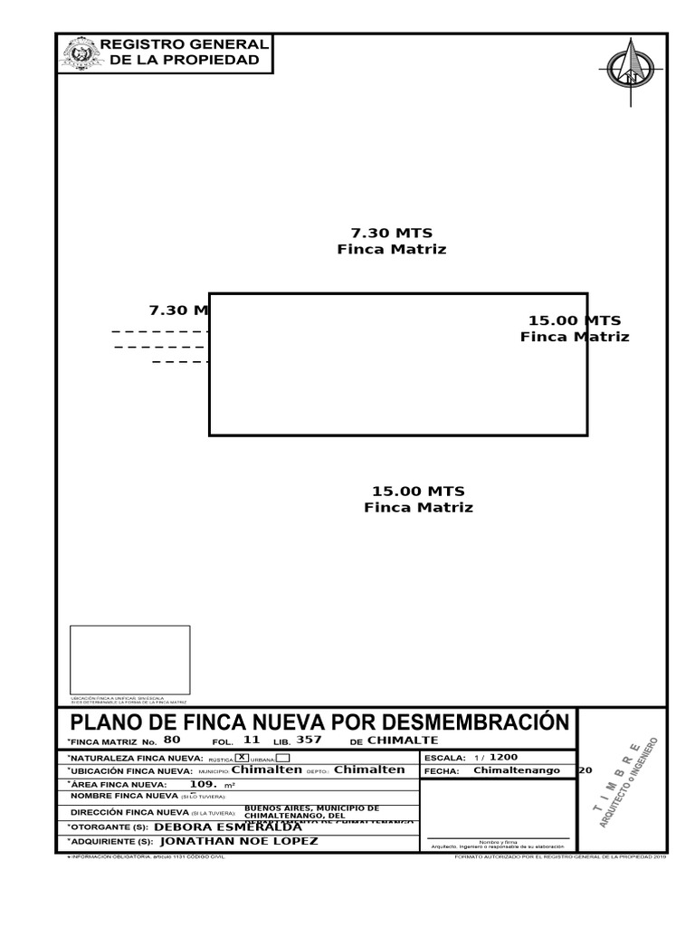 Plano Desmembración | PDF