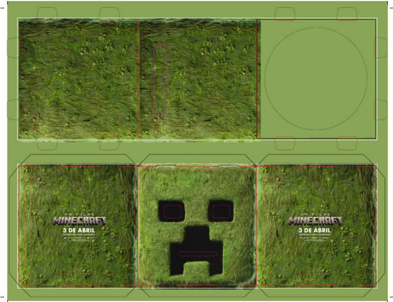 Portafoglio Ufficiale Minecraft Creeper: Tri-Fold In Nylon, Con Tasche Per Monete, Carte E Finestra ID, Multicolore, Licenza Originale