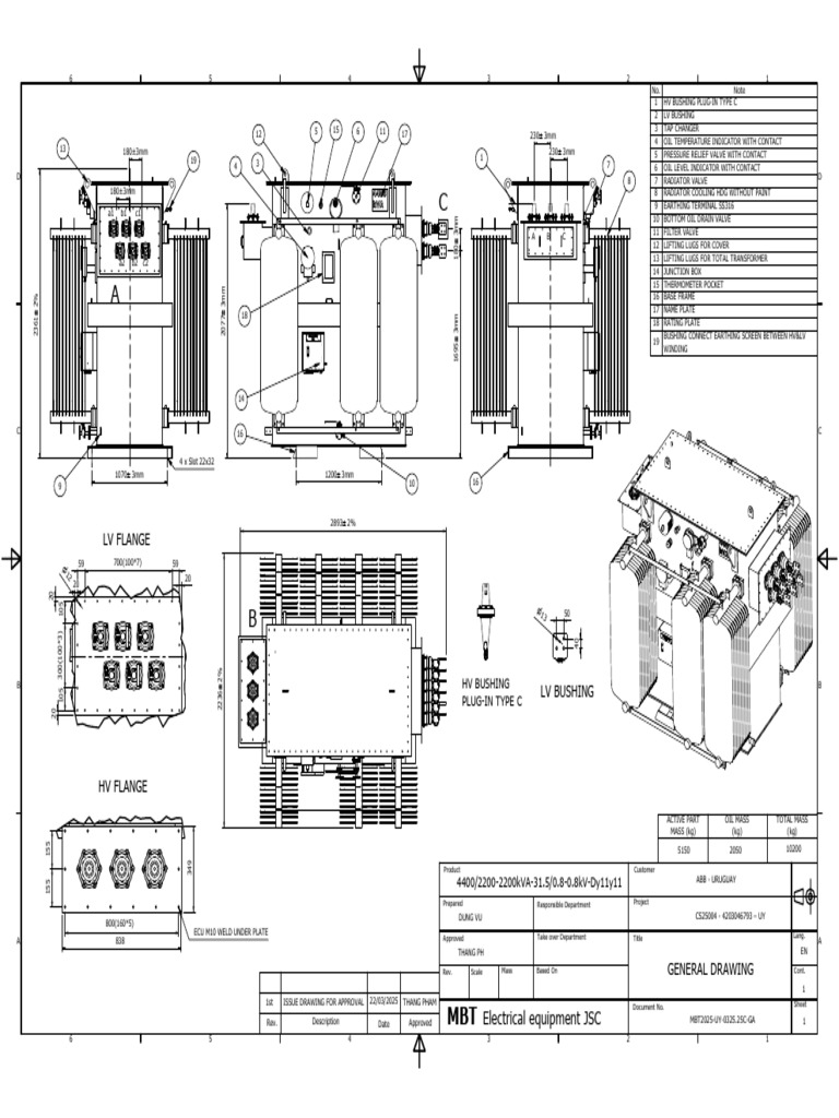 Transformer Component General Drawing | PDF | Mechanical Engineering ...