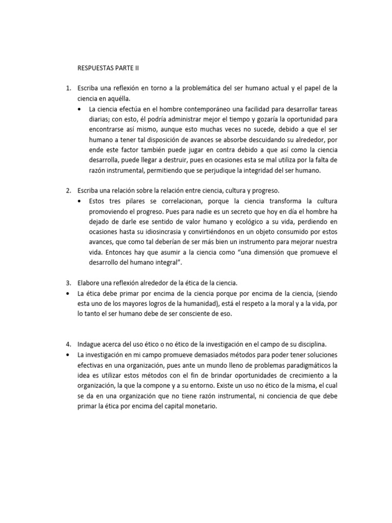 Ciencia, ética y progreso humano | PDF