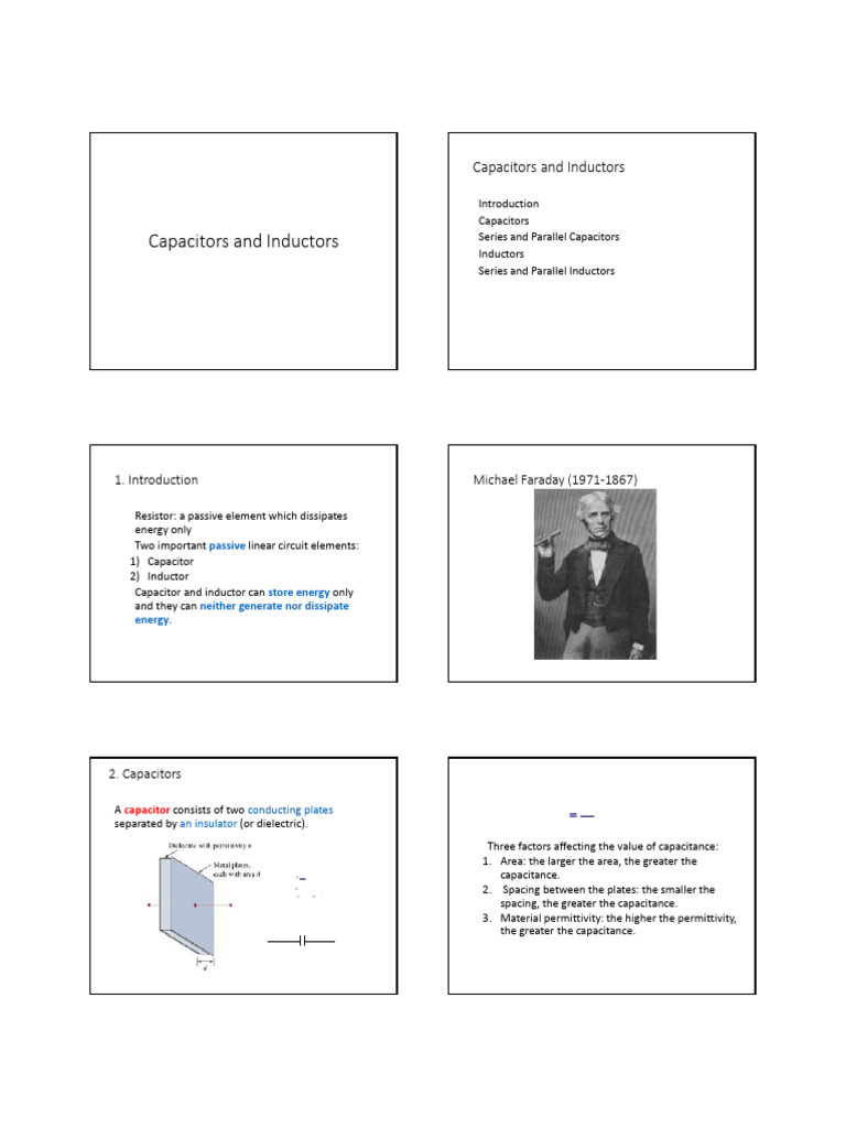 Capacitors and Inductors Explained | PDF | Inductor | Capacitor