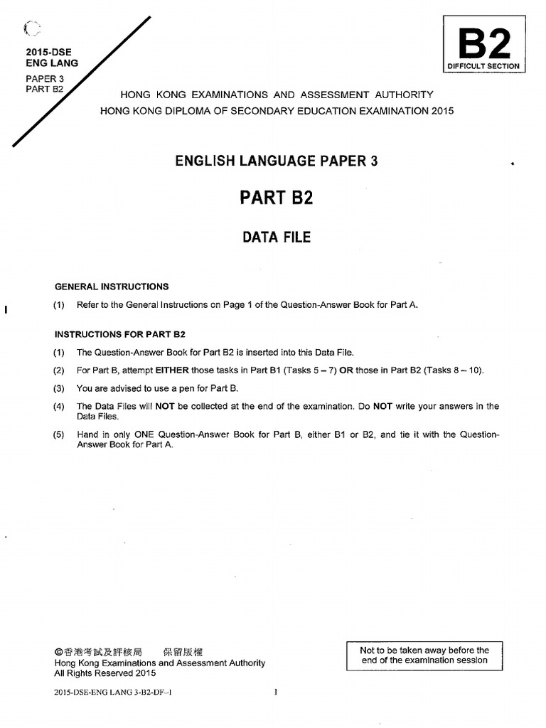 Part B2 Data File | PDF